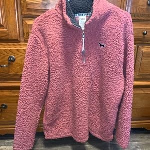 Victoria’s Secret Pink Sherpa Quarter Zip Medium